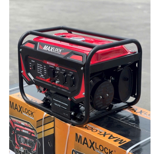 Máy Phát Điện Xăng 3Kw Maxlock MS3500E (có đề)